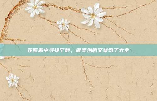 在喧嚣中寻找宁静,唯美治愈文案句子大全