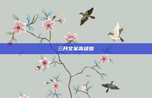 三月文案高级感