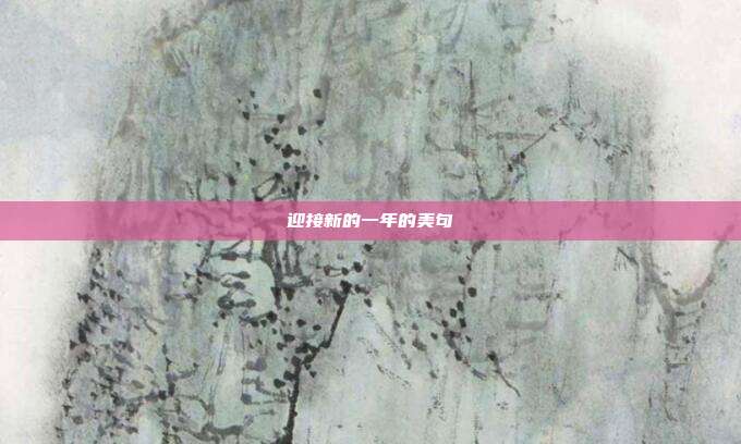 迎接新的一年的美句