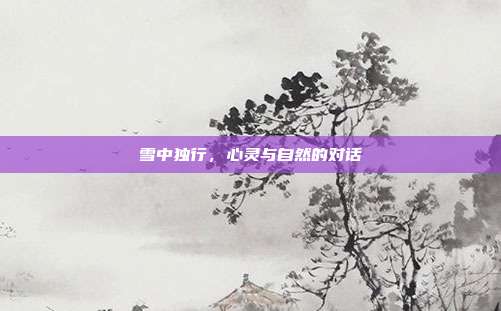 雪中独行,心灵与自然的对话