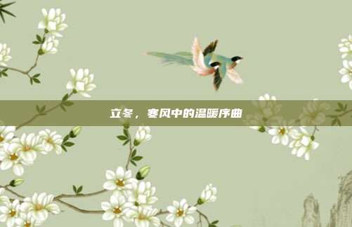立冬,寒风中的温暖序曲