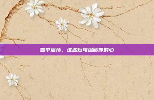 雪中温情,这些短句温暖你的心