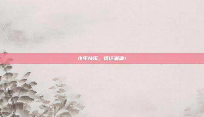 小年快乐，福运满满！