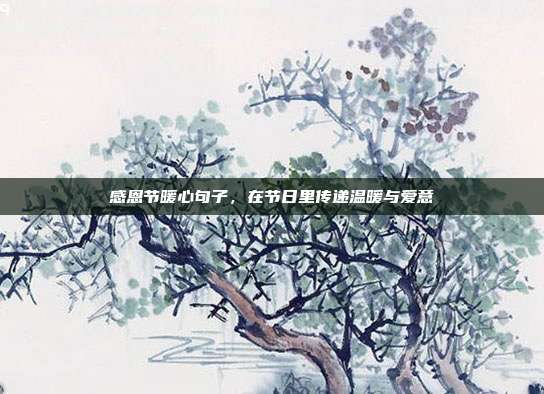 感恩节暖心句子,在节日里传递温暖与爱意