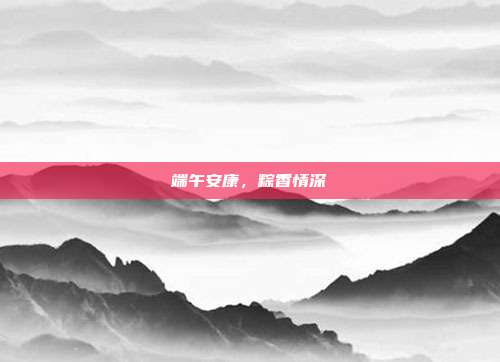 端午安康,粽香情深
