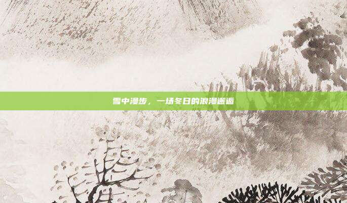 雪中漫步,一场冬日的浪漫邂逅