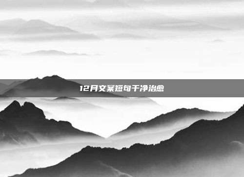 12月文案短句干净治愈