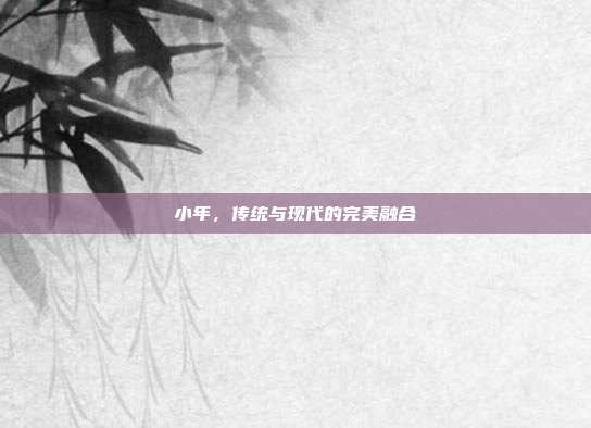小年,传统与现代的完美融合