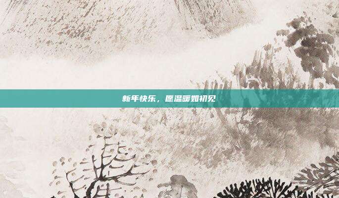 新年快乐,愿温暖如初见