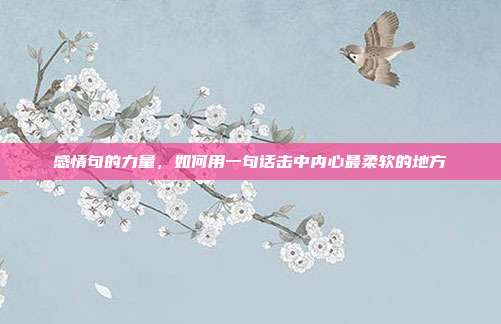 感情句的力量，如何用一句话击中内心最柔软的地方