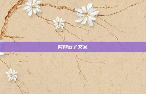 网抑云了文案
