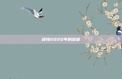 迎接2020年的短语