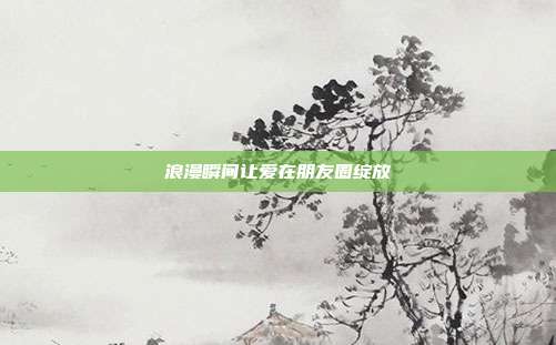 浪漫瞬间让爱在朋友圈绽放