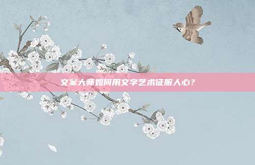 文案大师如何用文字艺术征服人心？