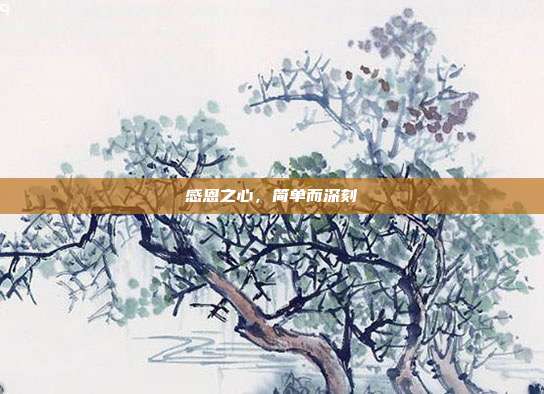 感恩之心,简单而深刻