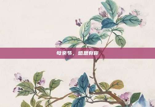 母亲节,感恩有你
