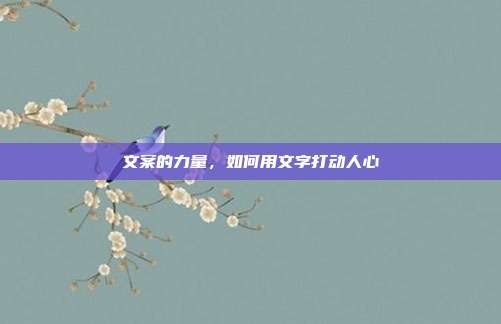 文案的力量,如何用文字打动人心
