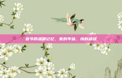 春节的温暖记忆，家的年味，情的延续
