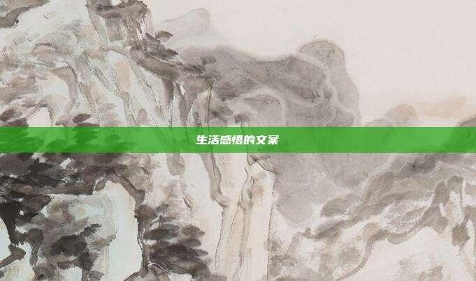生活感悟的文案