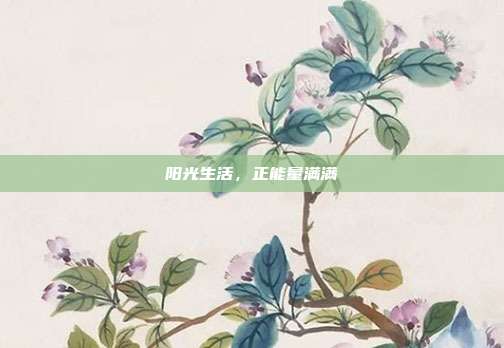 阳光生活,正能量满满
