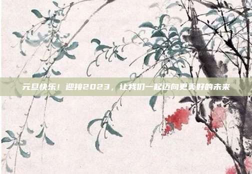 元旦快乐!迎接2023,让我们一起迈向更美好的未来