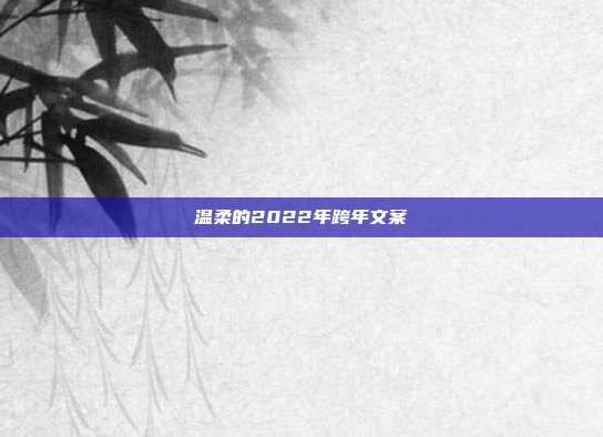 温柔的2022年跨年文案