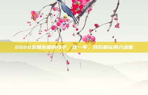 2020发朋友圈的句子，这一年，我们都在用力活着