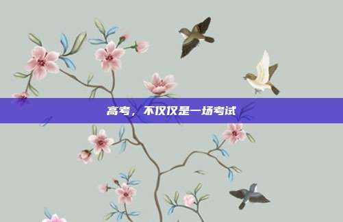 高考，不仅仅是一场考试