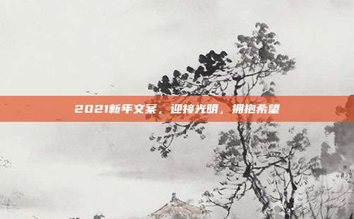 2021新年文案,迎接光明,拥抱希望