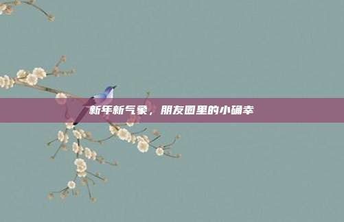 新年新气象，朋友圈里的小确幸
