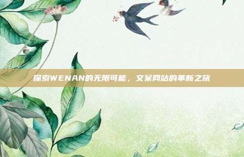 探索WENAN的无限可能,文案网站的革新之旅