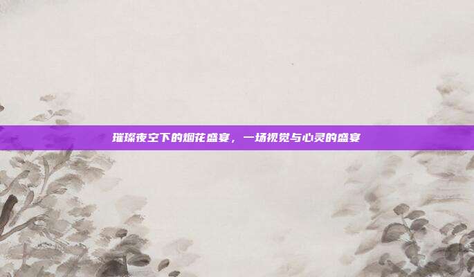 璀璨夜空下的烟花盛宴，一场视觉与心灵的盛宴