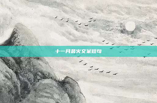 十一月最火文案短句