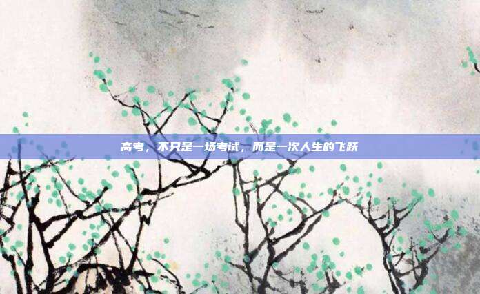 高考，不只是一场考试，而是一次人生的飞跃