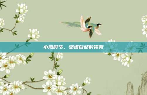 小满时节，感悟自然的馈赠