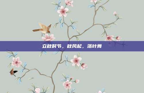 立秋时节，秋风起，落叶舞