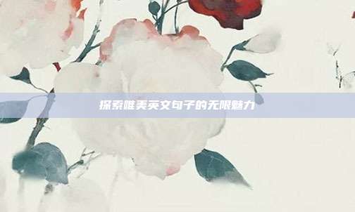 探索唯美英文句子的无限魅力