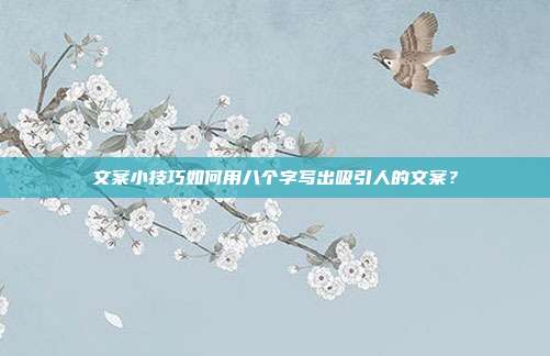 文案小技巧如何用八个字写出吸引人的文案？