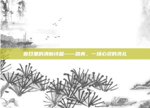 春日里的清新诗篇——踏青，一场心灵的洗礼