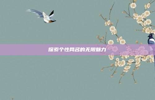 探索个性网名的无限魅力
