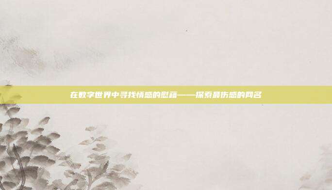 在数字世界中寻找情感的慰藉——探索最伤感的网名