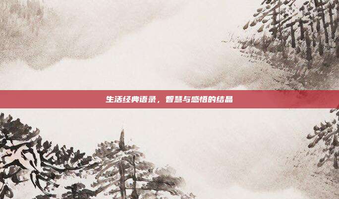 生活经典语录,智慧与感悟的结晶