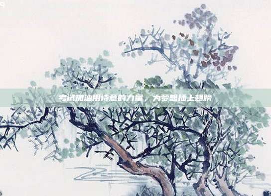 考试加油用诗意的力量,为梦想插上翅膀