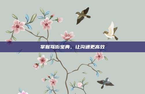 掌握骂街宝典,让沟通更高效
