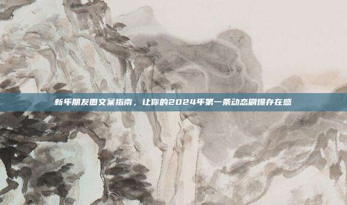 新年朋友圈文案指南，让你的2024年第一条动态刷爆存在感