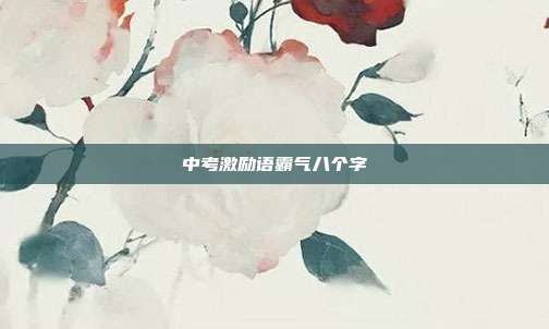 中考激励语霸气八个字