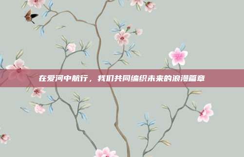 在爱河中航行,我们共同编织未来的浪漫篇章