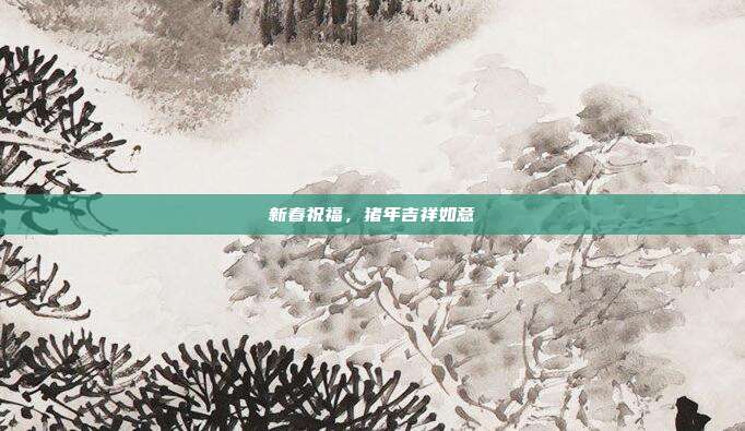 新春祝福,猪年吉祥如意