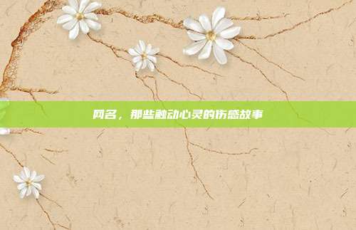 网名，那些触动心灵的伤感故事