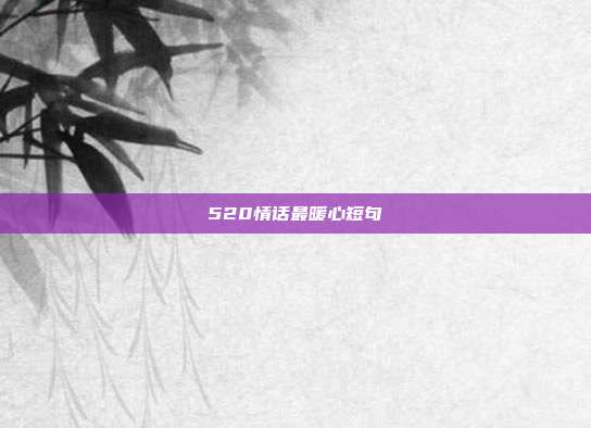 520情话最暖心短句